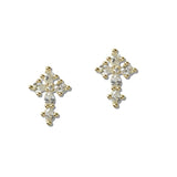 Dainty Crystal Cross Stud Earrings