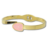 Stainless Steel Modern Hinge Bangle Watch Bracelet
