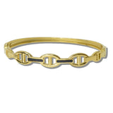 Stainless Steel Designer Link Hinge Bangle Bracelet - view 2