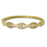 Stainless Steel Designer Link Hinge Bangle Bracelet - view 3