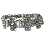 Western Aztec Cross Stretch Bracelet
