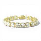 14K Gold Plated Cubic Zirconia Toggle Bracelet - view 3