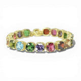 14K Gold Plated Cubic Zirconia Toggle Bracelet