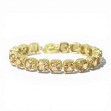 14K Gold Plated Cubic Zirconia Toggle Bracelet - view 7