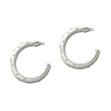 Pave Crystal C-hoop Earrings - view 2
