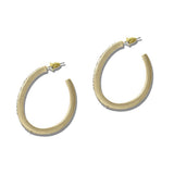 Slim Pave Crystal Hoop Earrings - view 3