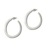 Slim Pave Crystal Hoop Earrings - view 4