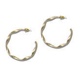 Matte Twisted Wavy Hoop Earrings
