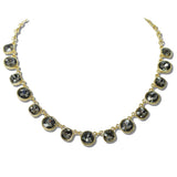 Faceted Round and Cushion CUT Crystal Necklace - view 2