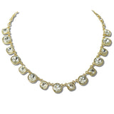 Faceted Round and Cushion CUT Crystal Necklace - view 3