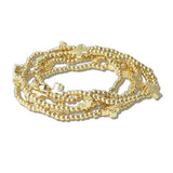 111781, CROSS MULTI LAYERED BEADED STRETCH BRACELET
