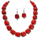 Marbled Square Bead Necklace - view 6