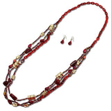 Multi Strand Mixed Beaded Long Necklace - view 7