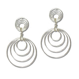 111809, MULTI LAYER CONCENTRIC CIRCLE DROP EARRINGS