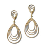 111810, MULTI LAYER CONCENTRIC TEARDROP DROP EARRINGS