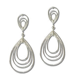 111810, MULTI LAYER CONCENTRIC TEARDROP DROP EARRINGS