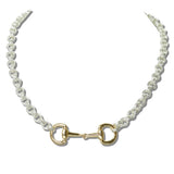 111814, TWO TONE HORSEBIT CHAIN NECKLACE