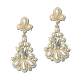 111823, PEARL RHINESTONE CHANDELIER DROP EARRINGS