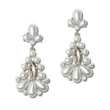 111823, PEARL RHINESTONE CHANDELIER DROP EARRINGS