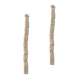 111828, PAVE CRYSTAL LINEAR LINK DROP EARRINGS wholesale fashion jewelry - GOOD FEELINGS, INC