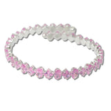 111831, GEOMETRIC CUBIC ZIRCONIA STRETCH CUFF BRACELET