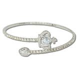 111835, CROWN PAVE CRYSTAL STRETCH CUFF BRACELET