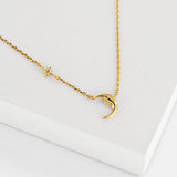 Over the Moon Dainty Crescent Moon Necklace - view 2
