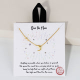 111840, OVER THE MOON DAINTY CRESCENT MOON NECKLACE wholesale fashion jewelry - GOOD FEELINGS, INC