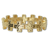Hammered Cross Stretch Bracelet - view 3