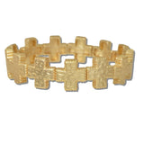 Hammered Cross Stretch Bracelet