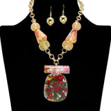111867, VIBRANT CONFETTI RESIN STATEMENT NECKLACE