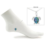 111883, ABALONE SHELL SEA TURTLE CHARM ANKLET wholesale fashion jewelry - GOOD FEELINGS, INC