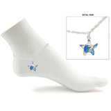 111888, ENAMLE OCEAN WAVE STARFISH ANKLET wholesale fashion jewelry - GOOD FEELINGS, INC