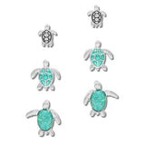 111892, SEA TURTLE COASTAL STUD EARRING SET wholesale fashion jewelry - GOOD FEELINGS, INC