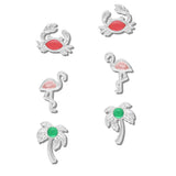 111895, TROPICAL VACATION MIXED STUD EARRING SET wholesale fashion jewelry - GOOD FEELINGS, INC