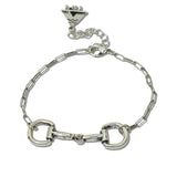 111898, WESTERN HORSEBIT PAPERCLIP CHAIN BRACELET wholesale fashion jewelry - GOOD FEELINGS, INC