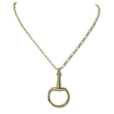 111911, WESTERN HORSEBIT DAINTY PAPERCLIP NECKLACE wholesale fashion jewelry - GOOD FEELINGS, INC