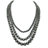 111923, WESTERN TRIPLE LAYERED NAVAJO BEADED NECKLACE wholesale fashion jewelry - GOOD FEELINGS, INC