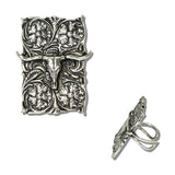 111926, WESTERN STEER SKULL FILIGREE CUFF RING wholesale fashion jewelry - GOOD FEELINGS, INC