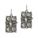 111927, WESTERN STEER HEAD FILIGREE DROP EARRINGS wholesale fashion jewelry - GOOD FEELINGS, INC