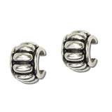 Western Textured Ribbed Huggie Hoop Earrings
