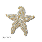 111941, PEARL AND RHINESTONE STARFISH BROOCH PIN wholesale fashion jewelry - GOOD FEELINGS, INC