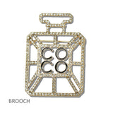Pave Rhinestone Perfume Bottle Brooch PIN - view 2