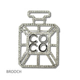 Pave Rhinestone Perfume Bottle Brooch PIN - view 3