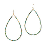 111957, BEADED TEARDROP DANGLE EARRINGS