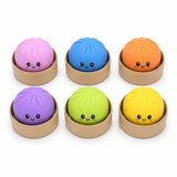 112000, SOLID DUMPLING SQUISHY BLIND BOX 12PCS — MYSTERY COLOR FIDGET TOY SET wholesale fashion jewelry - GOOD FEELINGS, INC
