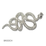 112002, PAVE CRYSTAL SNAKE BROOCH PIN wholesale fashion jewelry - GOOD FEELINGS, INC