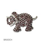 112005, PAVE CRYSTAL ELEPHANT BROOCH PIN wholesale fashion jewelry - GOOD FEELINGS, INC