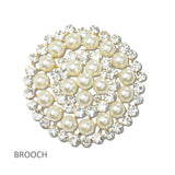 112008, PEARL AND RHINESTONE ROUND BROOCH PIN wholesale fashion jewelry - GOOD FEELINGS, INC