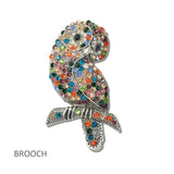 112010, SPARKLING CRYSTAL OWL BROOCH PIN wholesale fashion jewelry - GOOD FEELINGS, INC